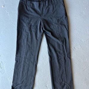 GAP Gray Dress Pants with Straight Leg and Elastic Waistband